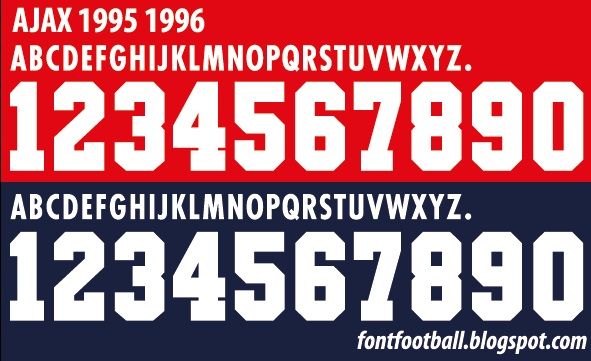 Font Vector Ajax 1995 1996 kit