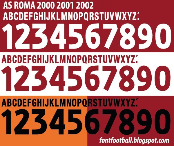 Font Vector AS Roma 2000 2001 2002 kit