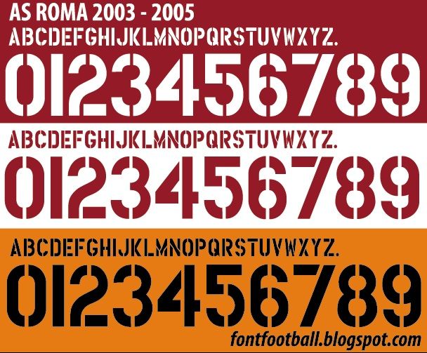 Font Vector AS Roma 2003 2004 2005 kit