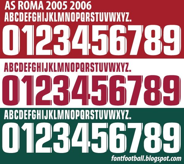 Font Vector AS Roma 2005 2006 kit