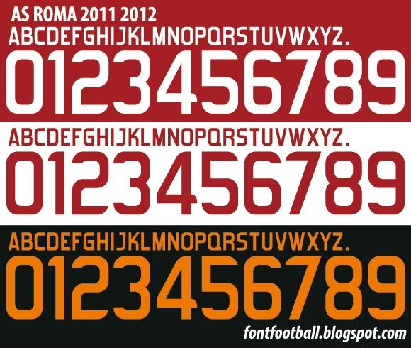 Font Vector AS Roma 2011 2012 kit