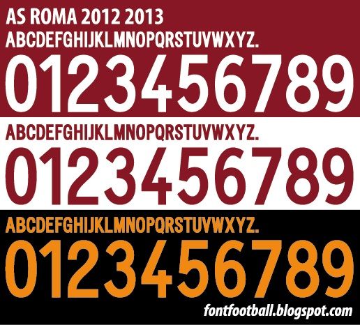Font Vector AS Roma 2012 2013 kit