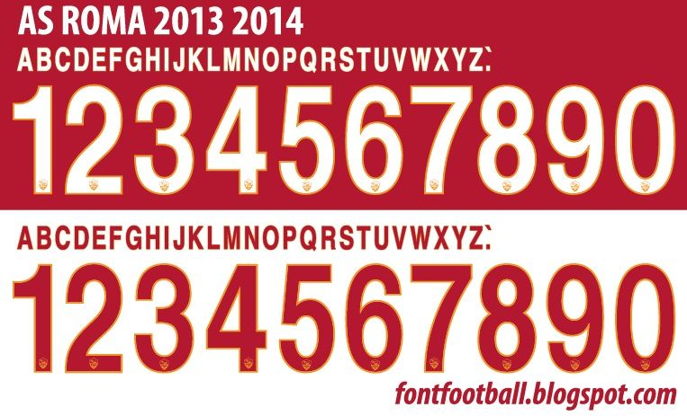 Font Vector AS Roma 2013 2014 kit