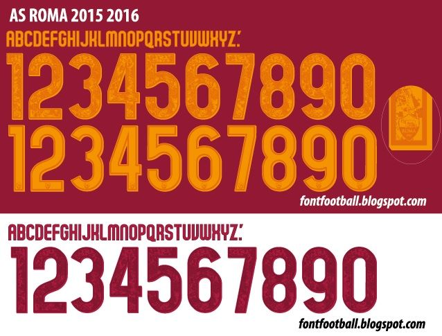 Font Vector AS Roma 2015 2016 kit