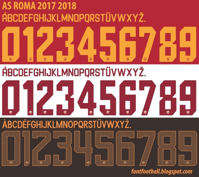 Font Vector AS Roma 2017 2018 kit
