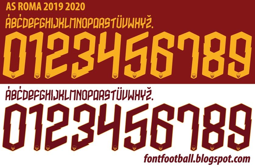 Font Vector AS Roma 2019 2020 kit