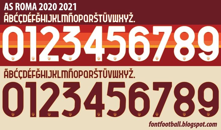 Font Vector AS Roma 2020 2021 kit