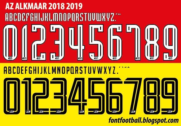 Font Vector AZ Alkmaar 2018 2019 kit