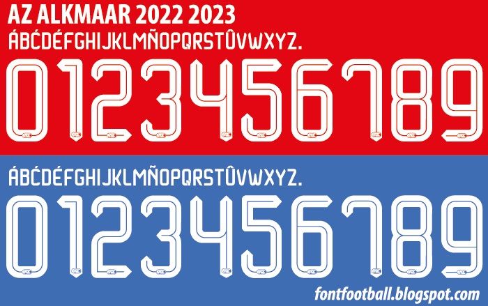 Font Vector AZ Alkmaar 2022 2023 kit
