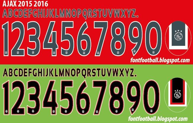 Font Vector Ajax 2015 2016 kit