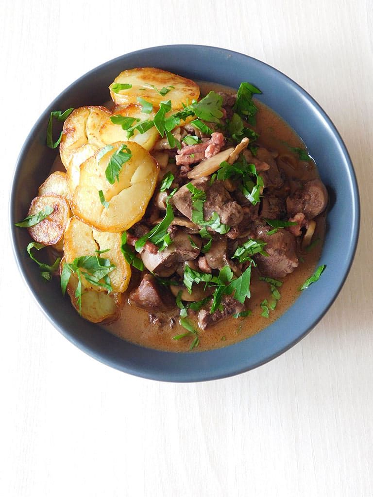 Sautés de rognons aux légumes