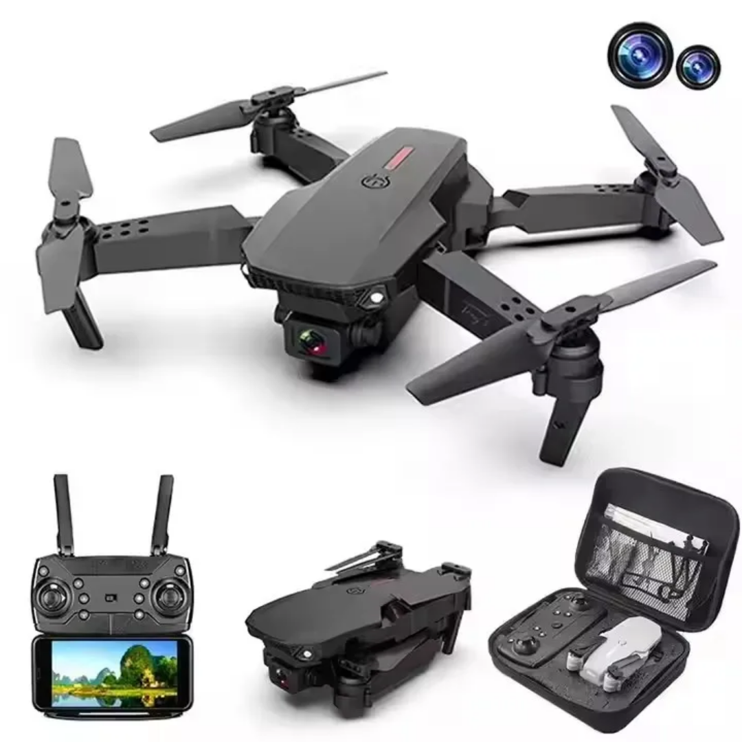 Professional drone E88 4k wide-angle HD 1089P camera wifi FPV higher hold foldable RC drone Quatroter helicopter children toy