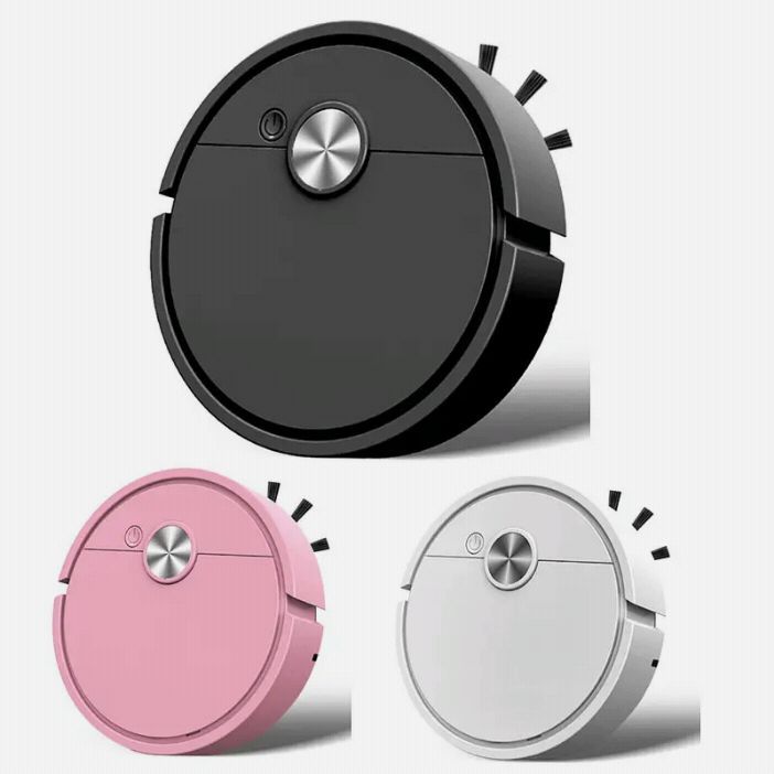 3 in 1 Vacuum Mop Robot Rechargeable Sweeping Machine Strong Suction Compact Cleaning Machine for Pet Hair Stubborn Dirt