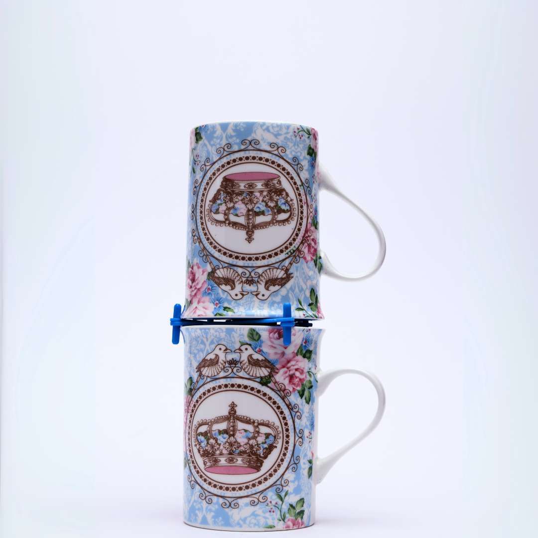 Mug Organizer – Doubles Your Cabinet Space | منظّم للكبايات – بضاعف مساحة الخزانة 