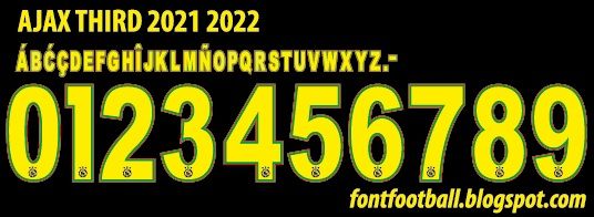 Font Vector Ajax Third 3rd 2021 2022 kit