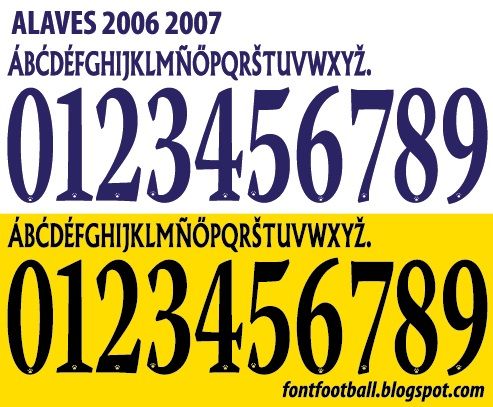 Font Vector Alaves 2006 2007 kit