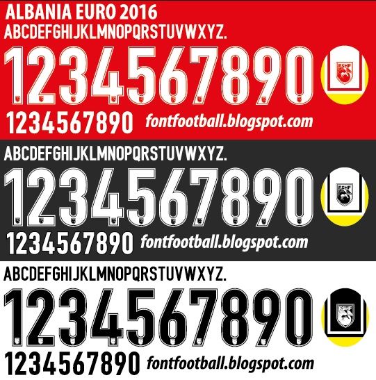 Font Vector Albania Euro 2016 kit