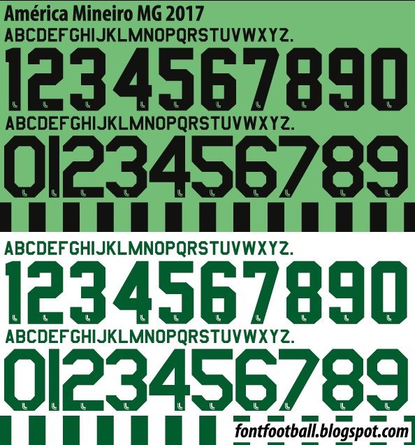 Font Vector América Mineiro MG Futebol Clube 2017 kit