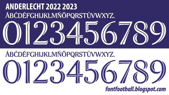 Font Vector Anderlecht 2022 2023 kit
