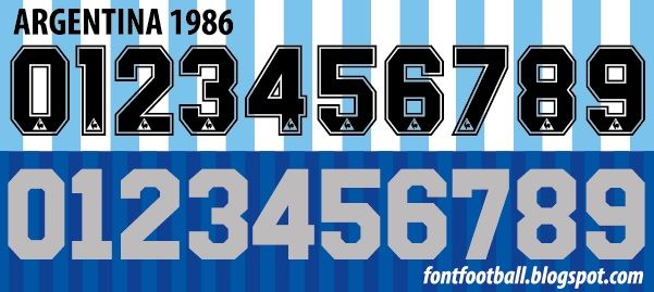 Font Vector Argentina 1986 kit