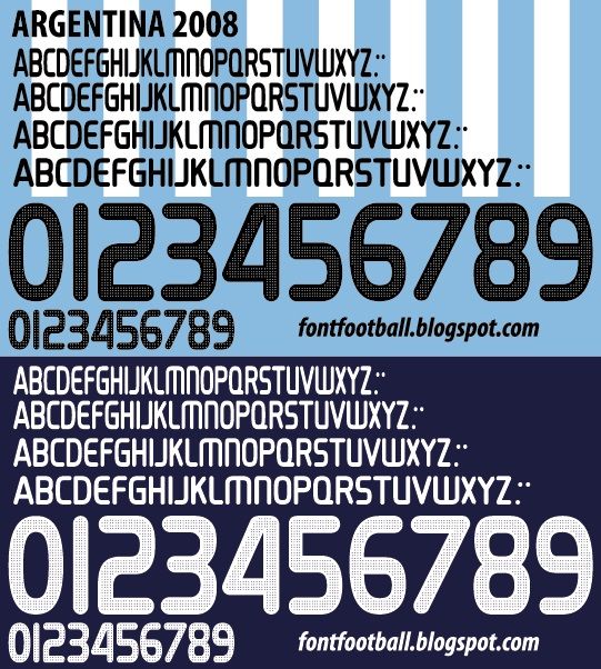 Font Vector Argentina 2008 kit