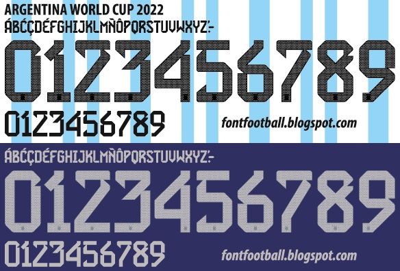 Font Vector Argentina World Cup 2022 kit