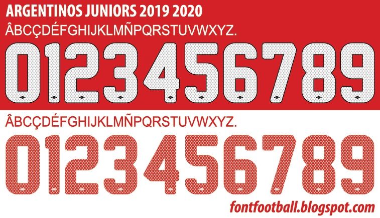Font Vector Argentinos Juniors 2019 2020 kit