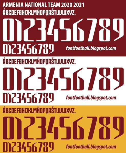 Font Vector Armenia National Team 2020 2021 kit