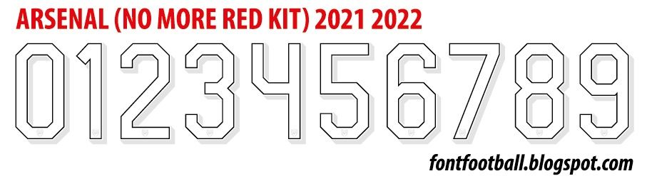 Font Vector Arsenal 2021 2022 (No More Red Edition) kit