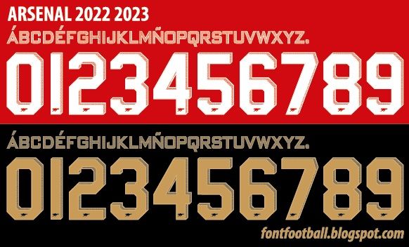 Font Vector Arsenal 2022 2023 kit