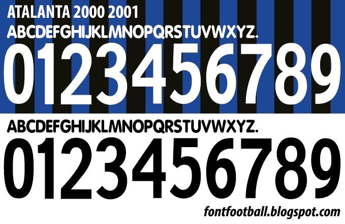 Font Vector Atalanta 2000 2001 kit