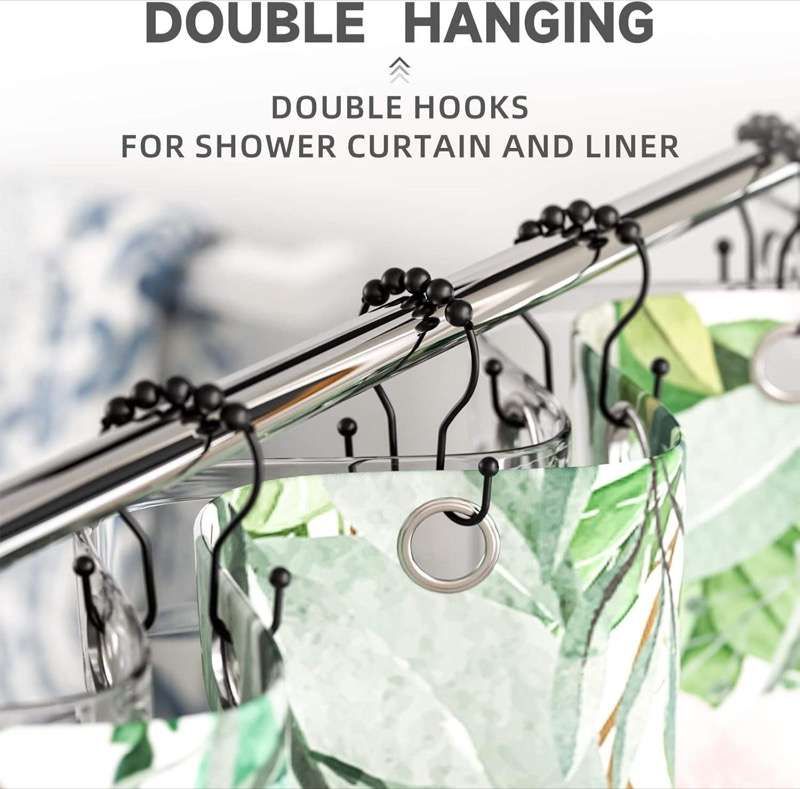 Double Hooks For Shower Curtains | تعاليق مزدوجة لستارة الحمّام
