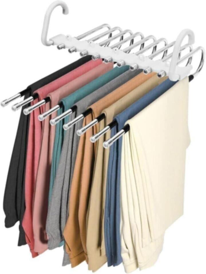 Space Saver - 9 Layer Pants Organizer | تعليقة بلاطنين بـ٩ طبقات لتوفير المساحة