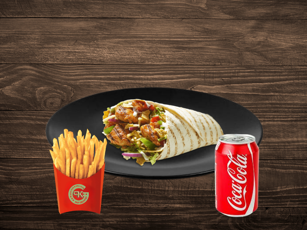 Peri Peri Wrap Meal🌯🍟🥤