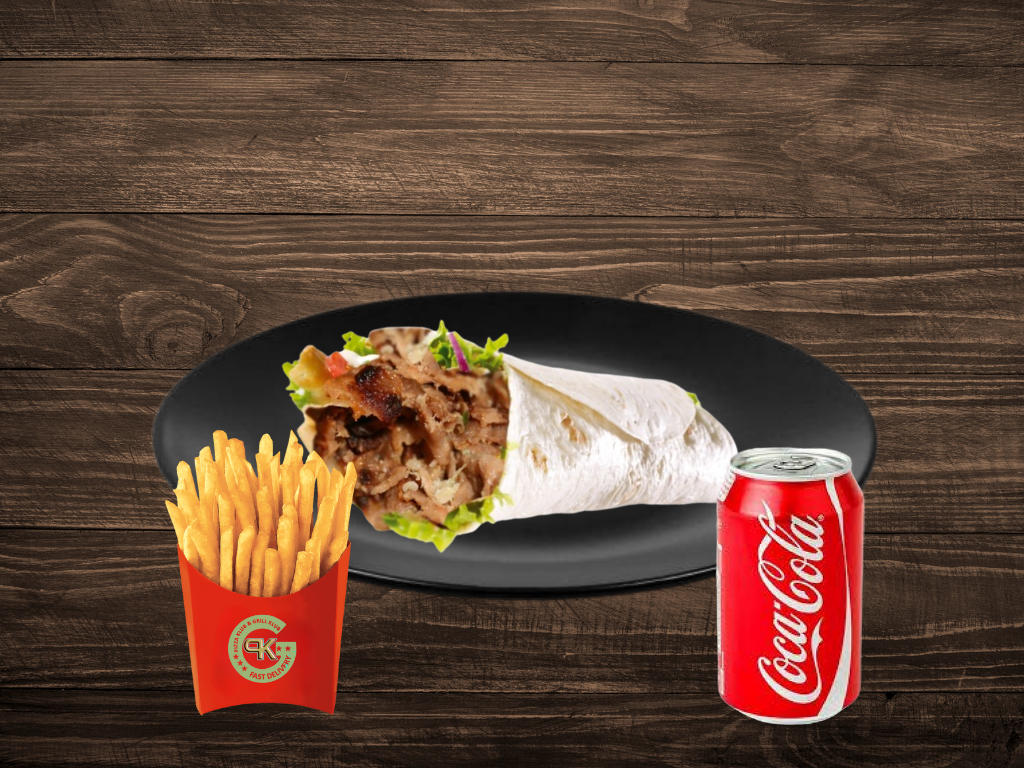 Lamb Donner Wrap Meal🌯🍟🥤