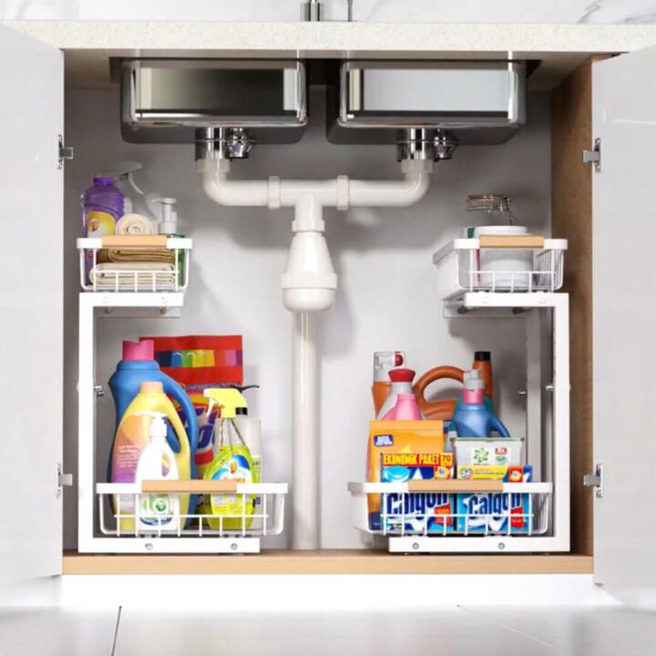 Under Sink 2-Tier Organizer | منظم تحت المجلى بطبقتين 