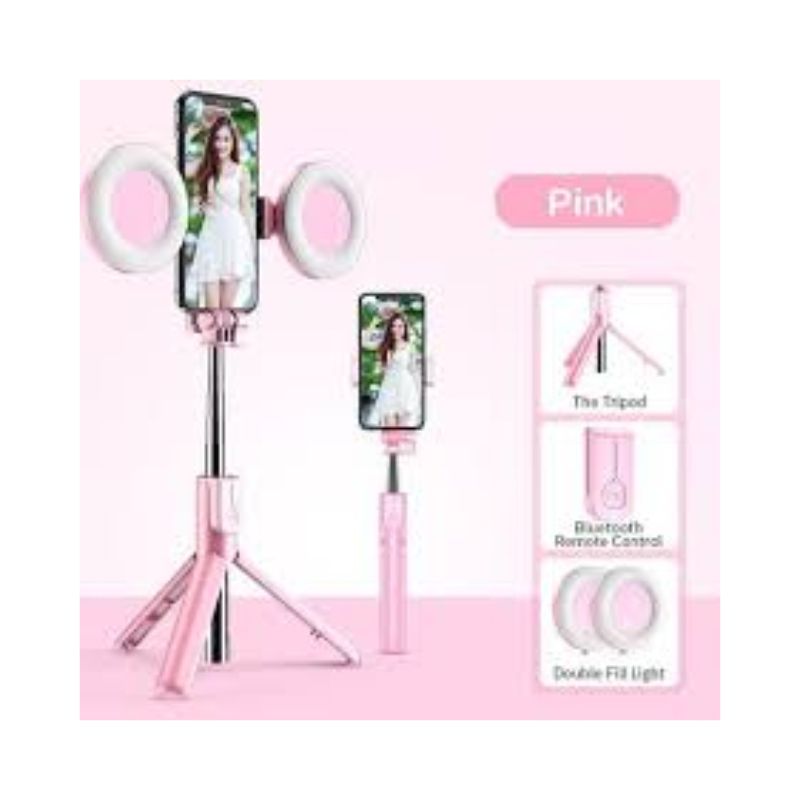 Double led selfie stick 