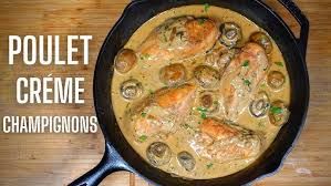 1/2 Poulet à la crème fraîche et aux champignons