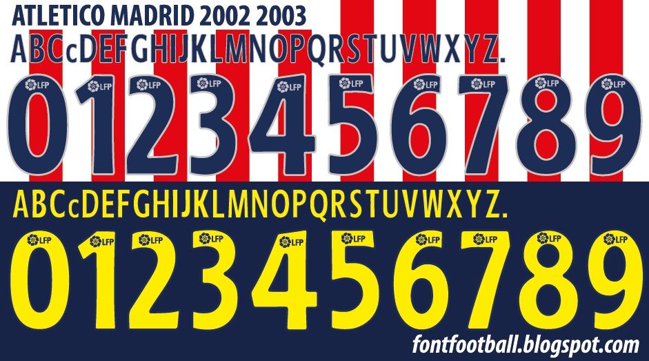 Font Vector Atletico Madrid 2002 2003 kit