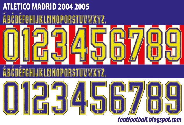 Font Vector Atletico Madrid 2004 2005 kit