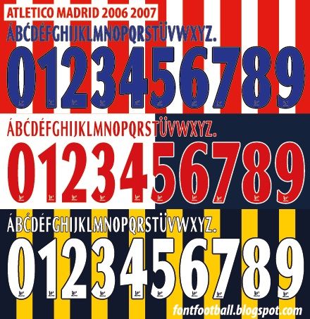 Font Vector Atletico Madrid 2006 2007 kit