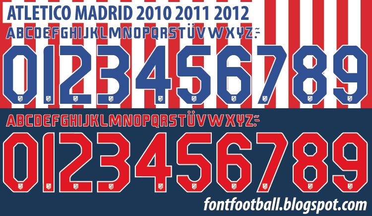 Font Vector Atletico Madrid 2010 2011 kit