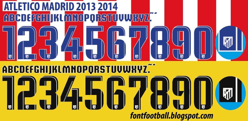 Font Vector Atletico Madrid 2013 2014 kit