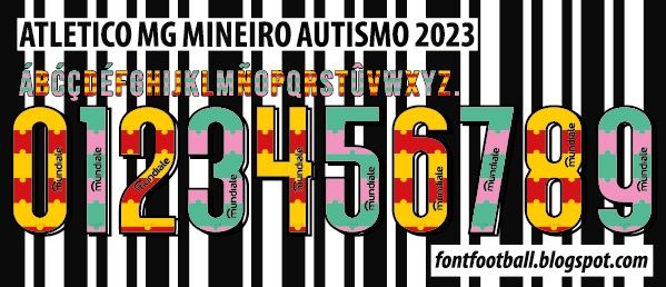 Font Vector Atlético MG Mineiro Autismo 2023 kit