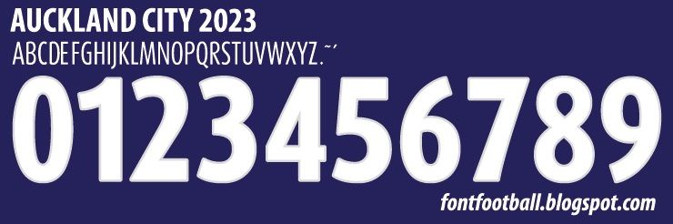 Font Vector Auckland City 2023 kit