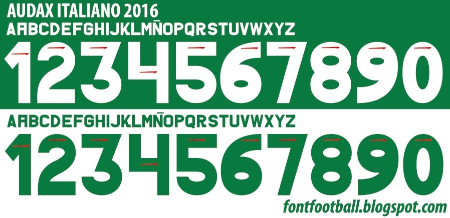 Font Vector Audax Italiano 2016 kit