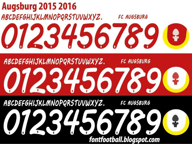 Font Vector Augsburg 2015 2016 kit