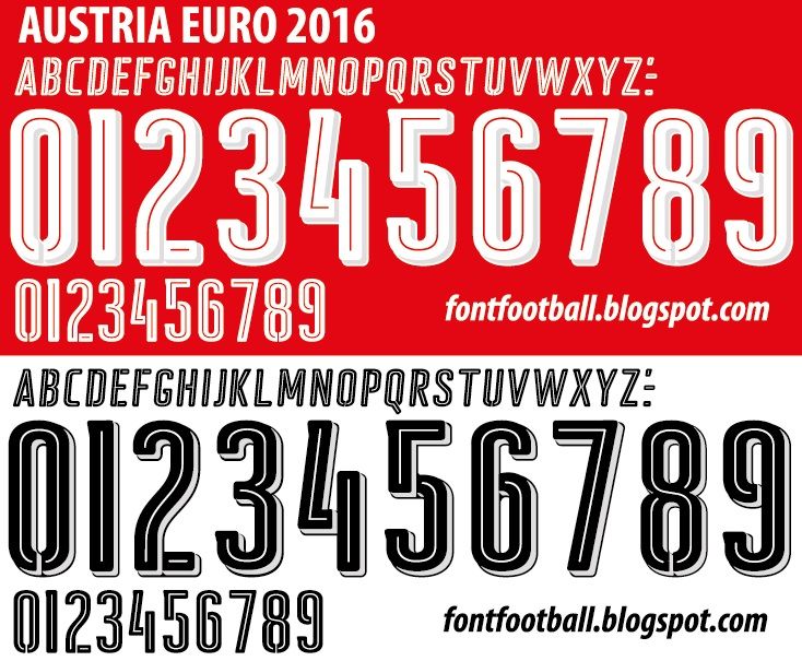 Font Vector Austria Euro 2016 kit