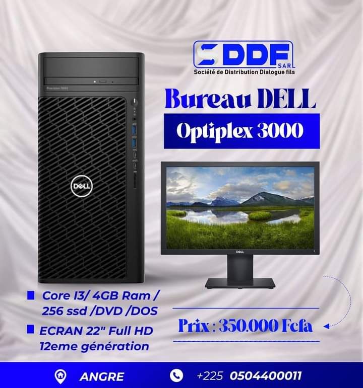 Ordinateur bureau dell optiplex 3000