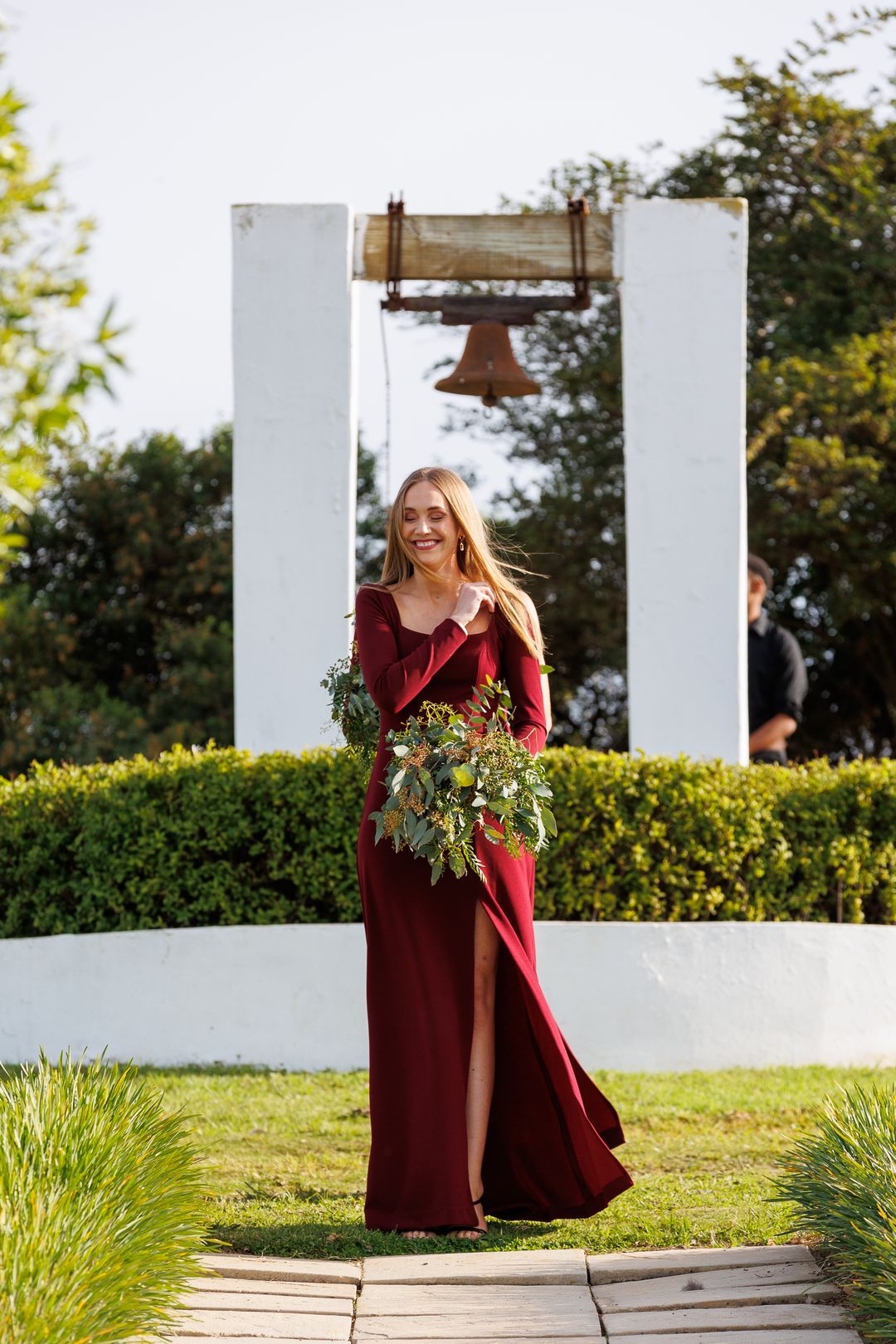 Square neckline bridesmaid dress